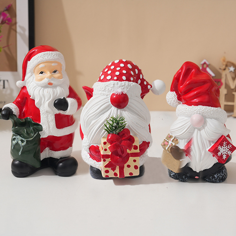 Vintage Collectible Santa - Weihnachten Santa Harz Ornament Vintage Tisch