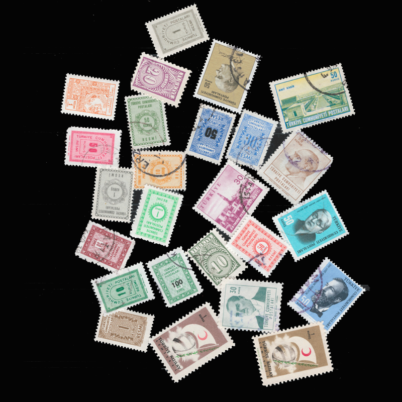 Collectible Vintage Postage Stamps - 20 Stück/Lot alte türkische Briefmarken, neu