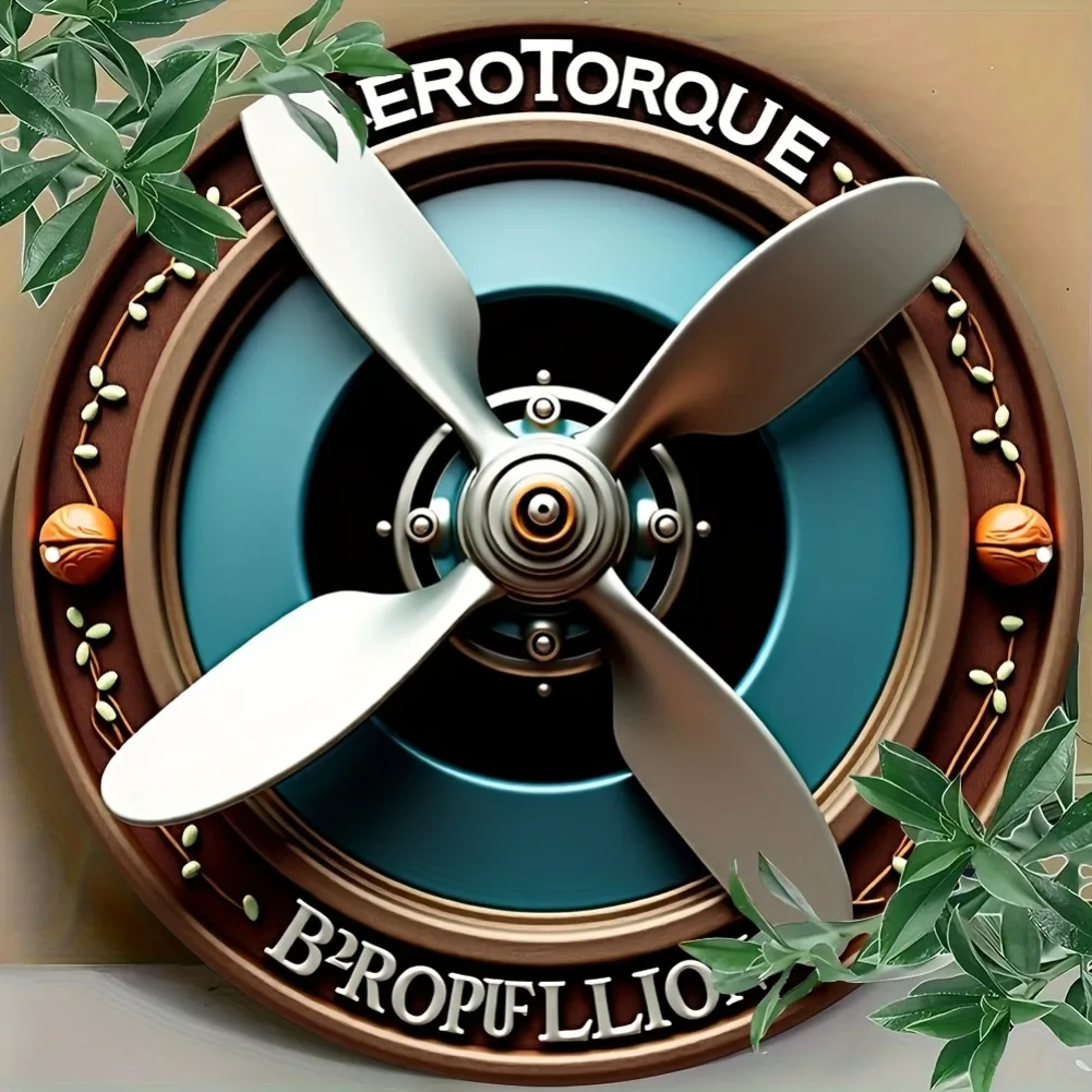 Vintage Collectible Plates - Vintage Flugzeugpropeller 2D Flat Metal Art