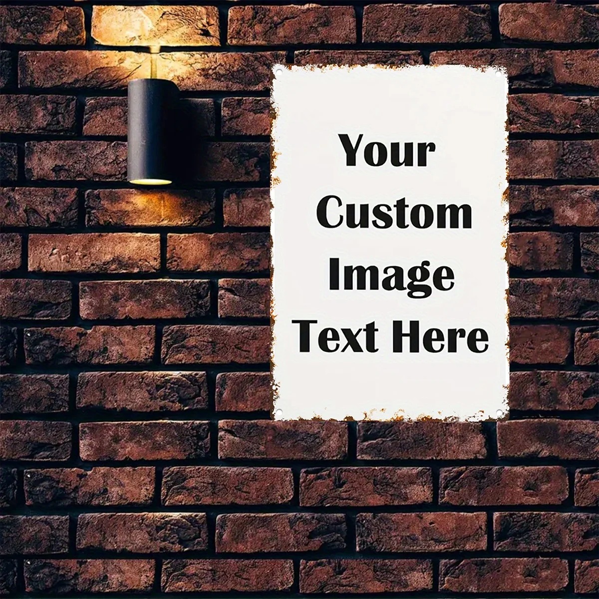 Vintage Collectible Plates - Personalisiertes Foto- & Text-Blechschild - Vintage