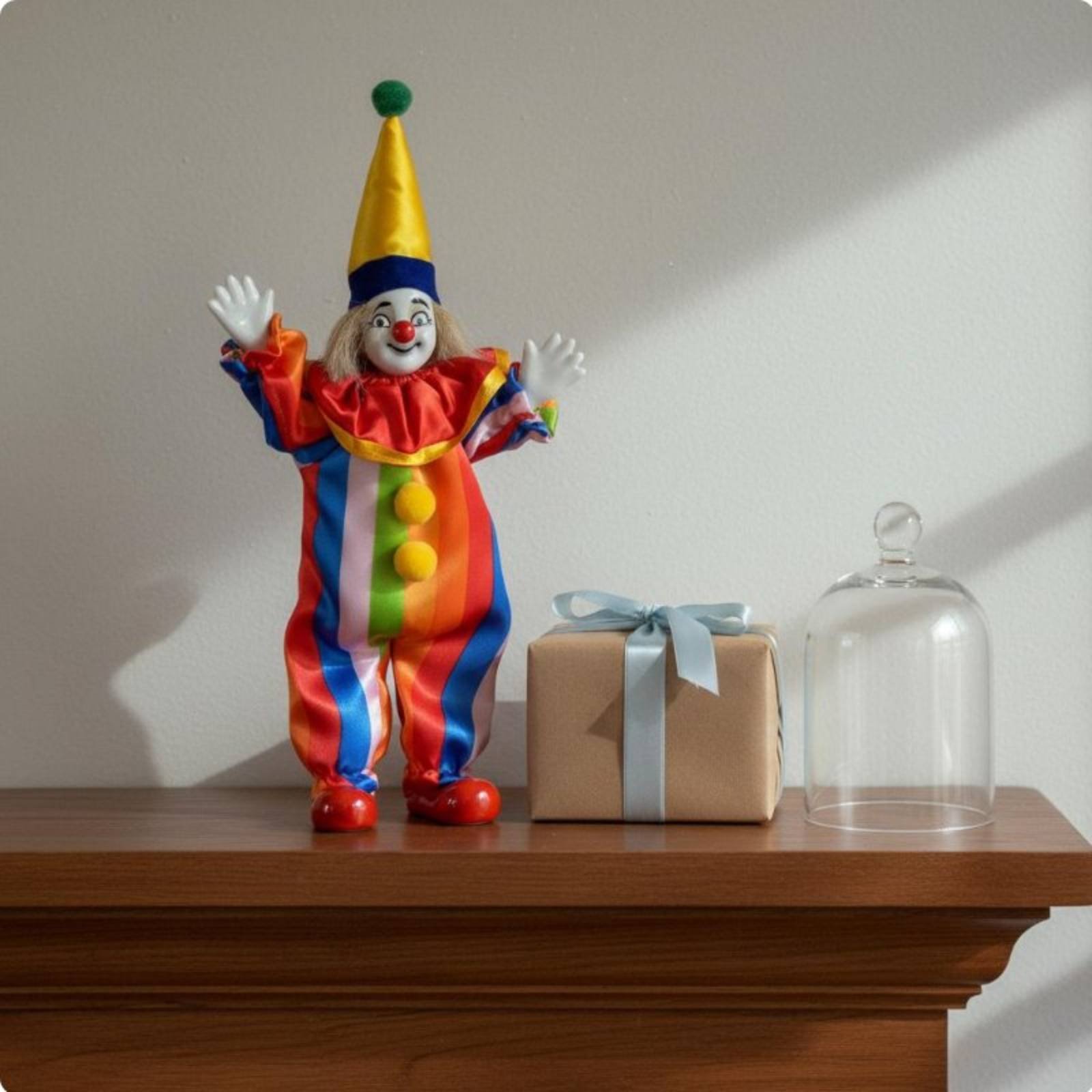 Vintage Collectibles & More Llc Photos - Vintage Porzellan-Clownpuppe Einzigartiges Geschenk Sammlerstück Keramik-Clownpuppe