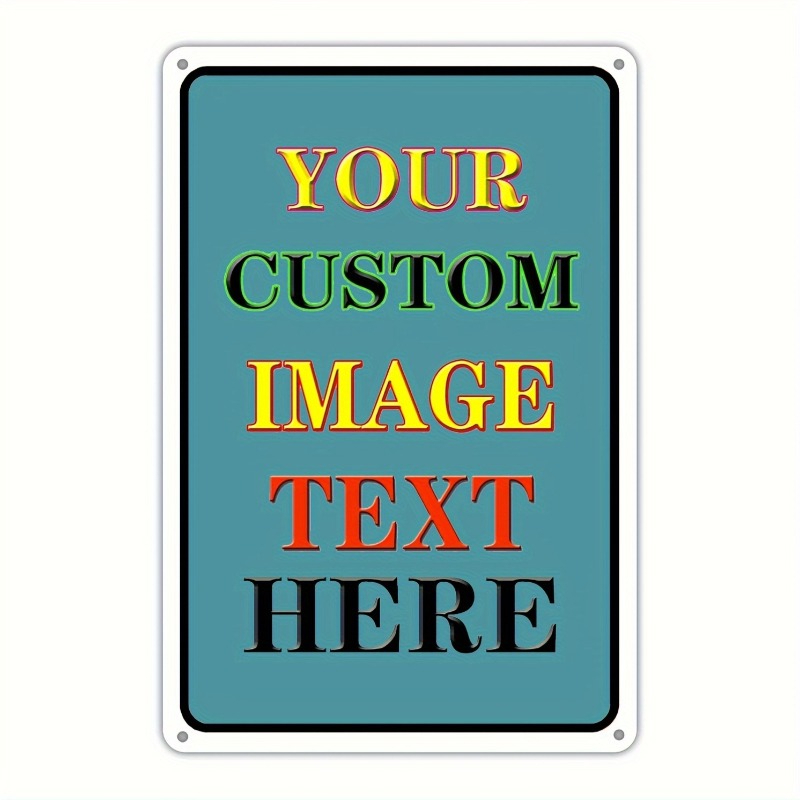 Vintage Collectible Plates - Personalisiertes Rechteckiges Eisenblechschild mit Eigenem Foto,