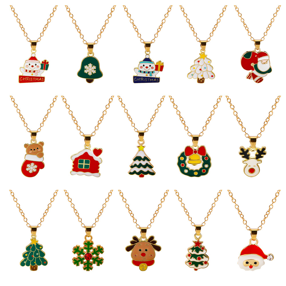 Vintage Collectible Santa - 33 Stile Weihnachts kollektion Halskette Zuckers