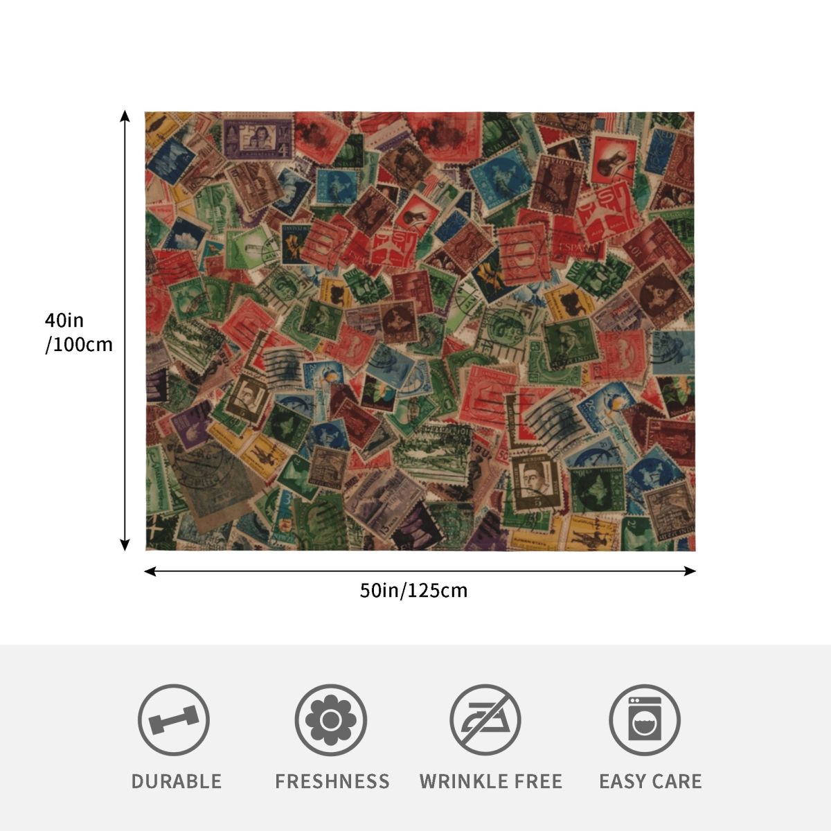 Überwurfdecke mit Vintage-Post – Collectible Vintage Postage Stamps Bewertung und Preis