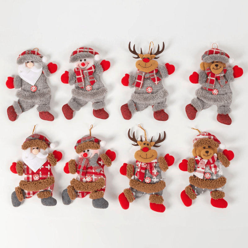 3-teiliges Set zufällig gestal – Vintage Collectible Santa Bewertung und Preis