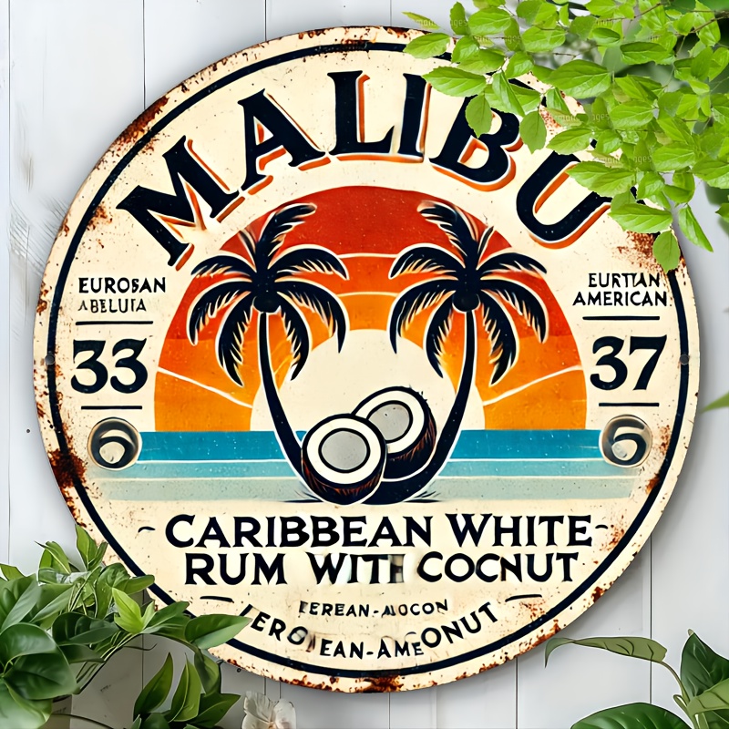 Vintage Malibu Rum Coconut Alu – Vintage Collectible Plates Bewertung und Preis