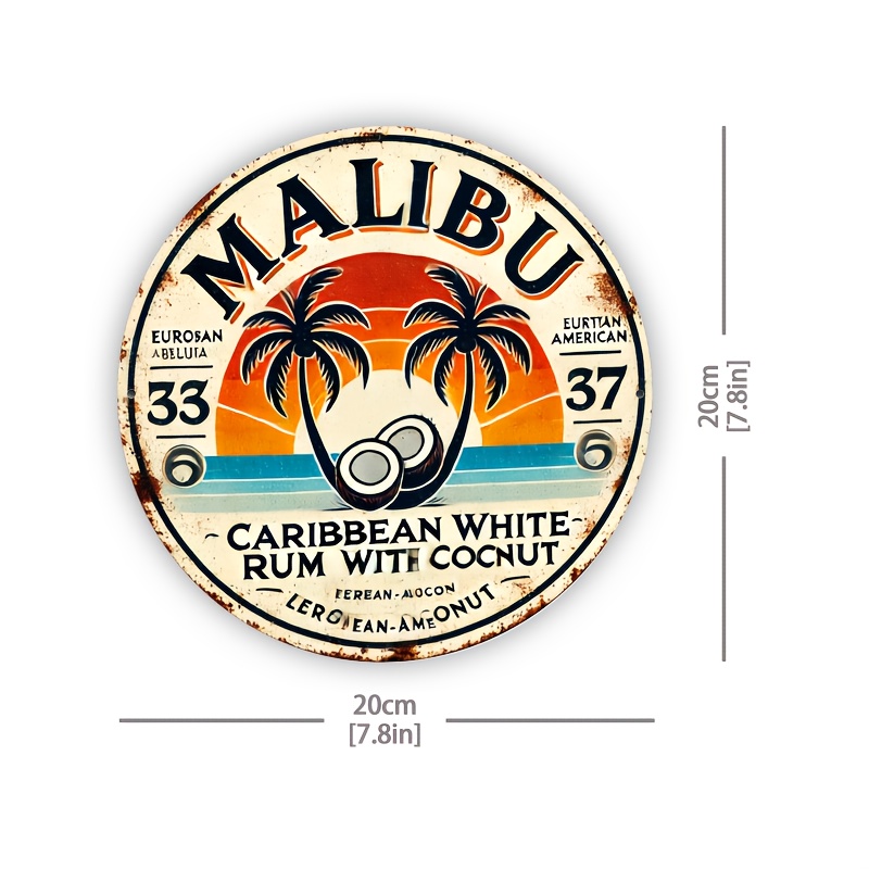 Vintage Malibu Rum Coconut Alu – Vintage Collectible Plates Bewertung und Preis