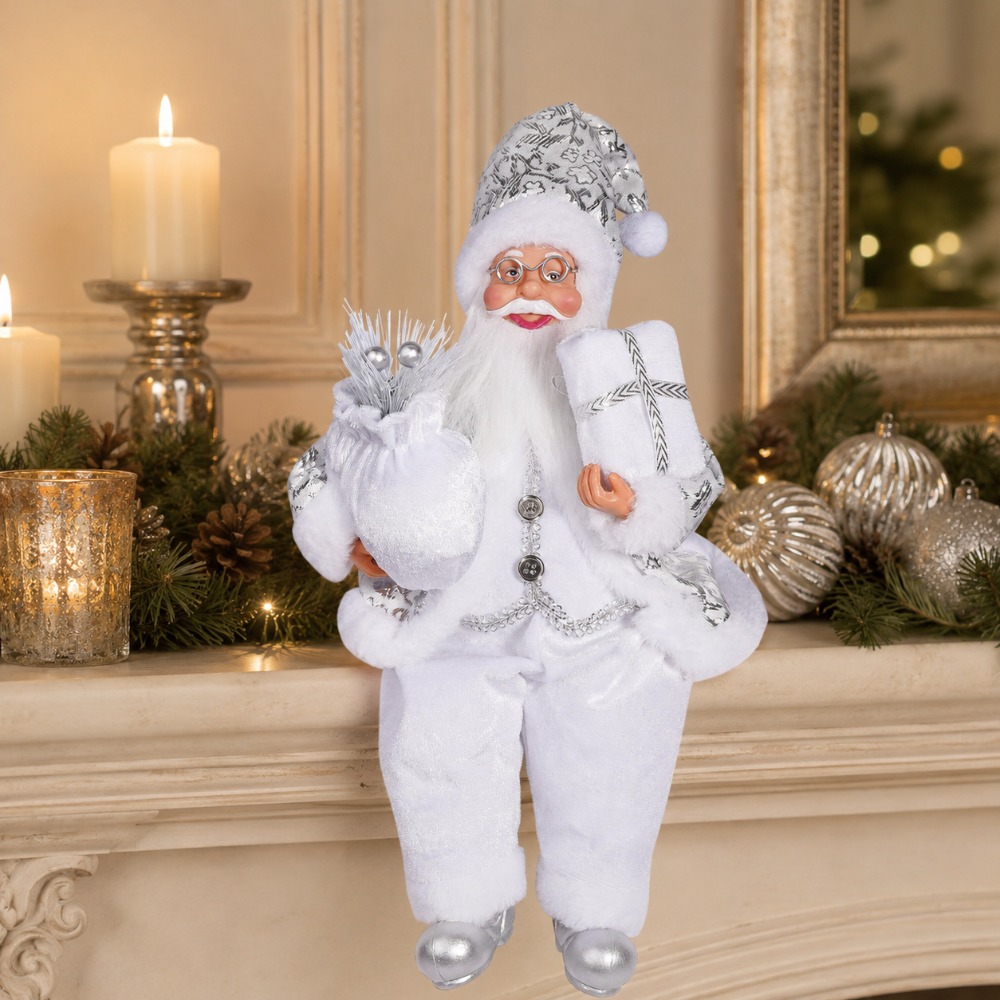 1 Stück Weißer Weihnachtsmann  – Vintage Collectible Santa Bewertung und Preis