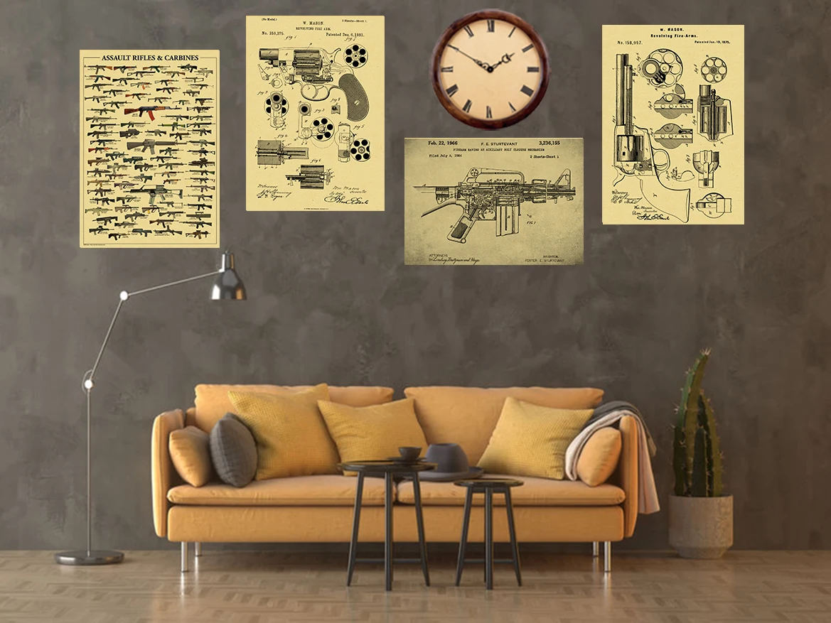 Berühmte Waffensammlung Poster – Vintage Collectible Guns Bewertung und Preis